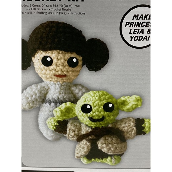 Disney STAR WARS BABY YODA GROGU Princess Leia Crochet Kit Complete Age 6+ NEW - Picture 4 of 4